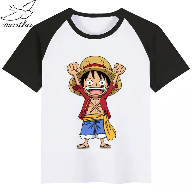 

Luffy/футболка для мальчиков детская одежда с короткими рукавами и принтом для мальчиков Детский Белый Топ, топы для мальчиков, детские футбол...