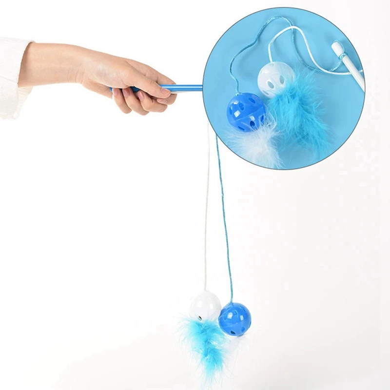 Интерактивная палочка для кошек забавная пластиковая Дразнилка котенки с