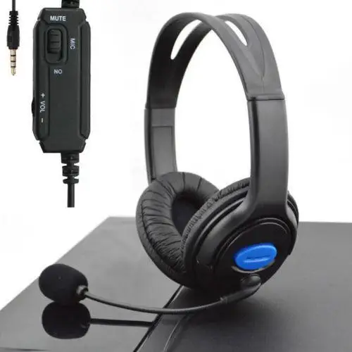 3.5mm Wired Stereo Headphone Headset Deep Bass Computer Gaming Headset for PS4 with Mic for PC for Video Game Line Type Dynamic