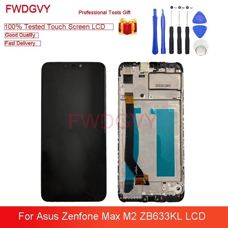 6 26 &quotдля Asus Zenfone Max M2 ЖК дисплей 10 Touch Экран дигитайзер сборка для ZB633KL ZB632KL|Экраны