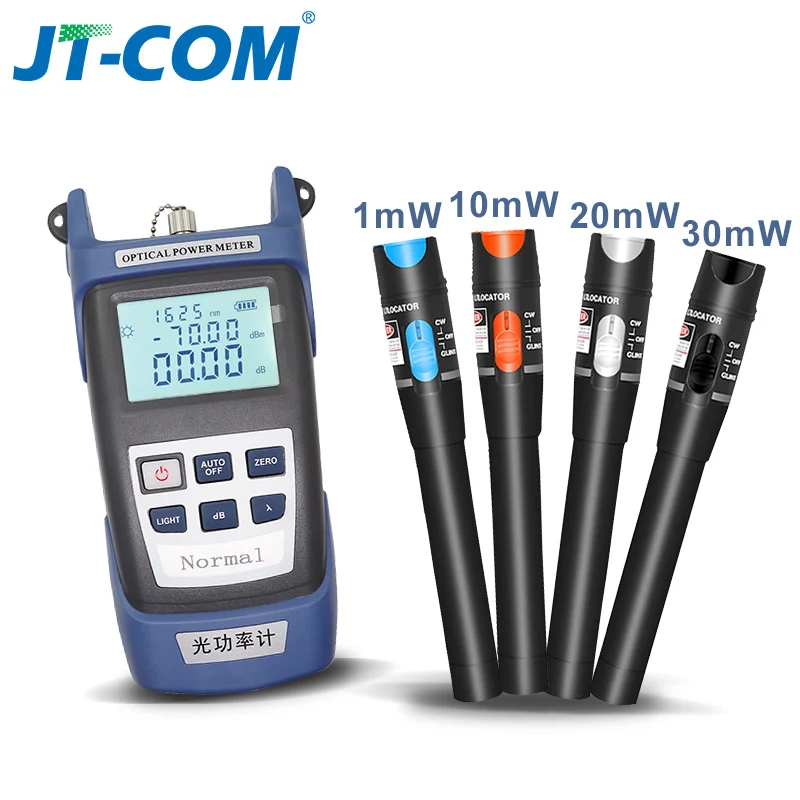 Fiber Optic Tester Optical Power Meter -70 + 10dBm and Visual Fault Locator VFL 10km 30km Optical fiber tester -50 + 26dBm