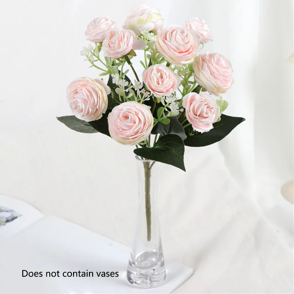 5 вилок 10 цветов маленькие камелии искусственные цветы букет Сделай Сам дома