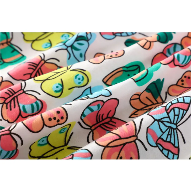 Модная летняя футболка для маленьких девочек с короткими рукавами и принтом