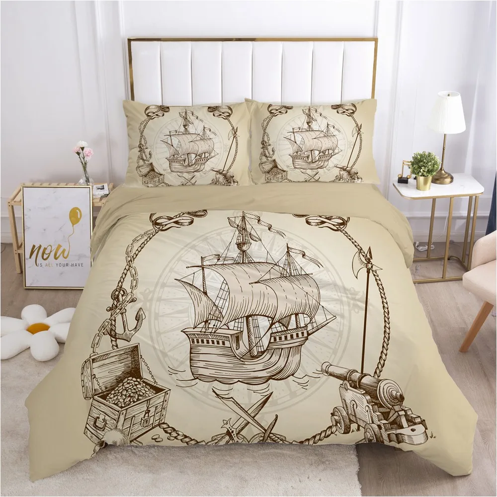 

3D Duvet Cover Sets Bedding Set Comforter Covers Pillow Covers Full Twin Single Double Size Compass Design Custom Bedding Sets