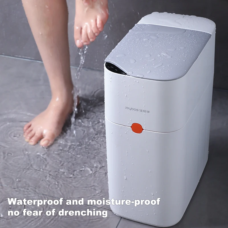 Joybos-cubo de basura de inducci&oacute;n inteligente, cubo de basura autom&aacute;tico para ba&ntilde;o y cocina, cubo de basura el&eacute;ctrico t&aacute;ctil, cesta de papel-1