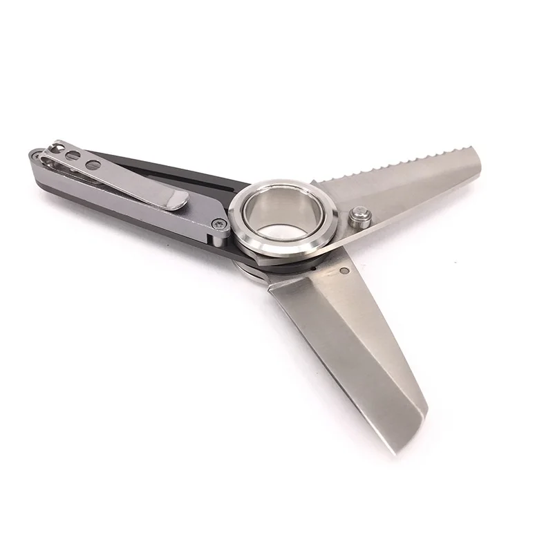 Мини складной карманный нож с большим отверстием для пальцев Походный