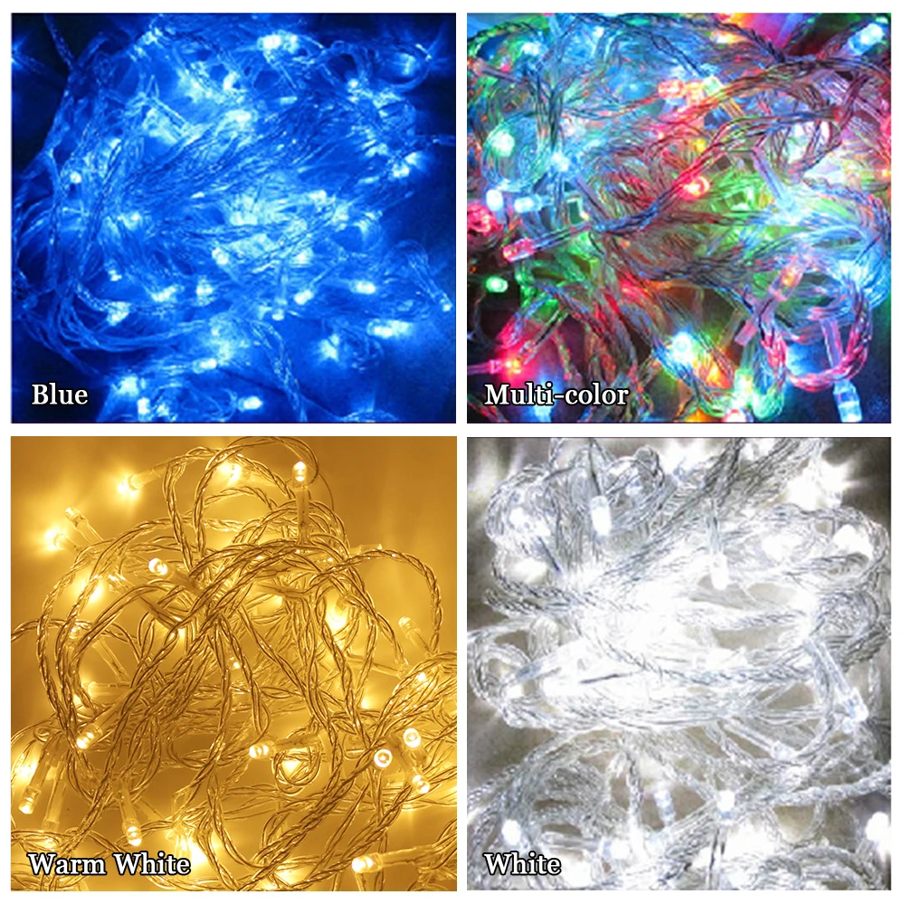 Christmas Lights String LED Fairy Light 10m 20m 30m 50m 100m Xmas Outdoor Christmas Lamp Wedding Party Holiday Lights Dimmable
