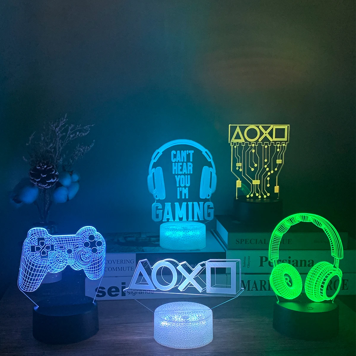 3D ночника игровая комната стол Настройка светильник ing Декор на столе игровой