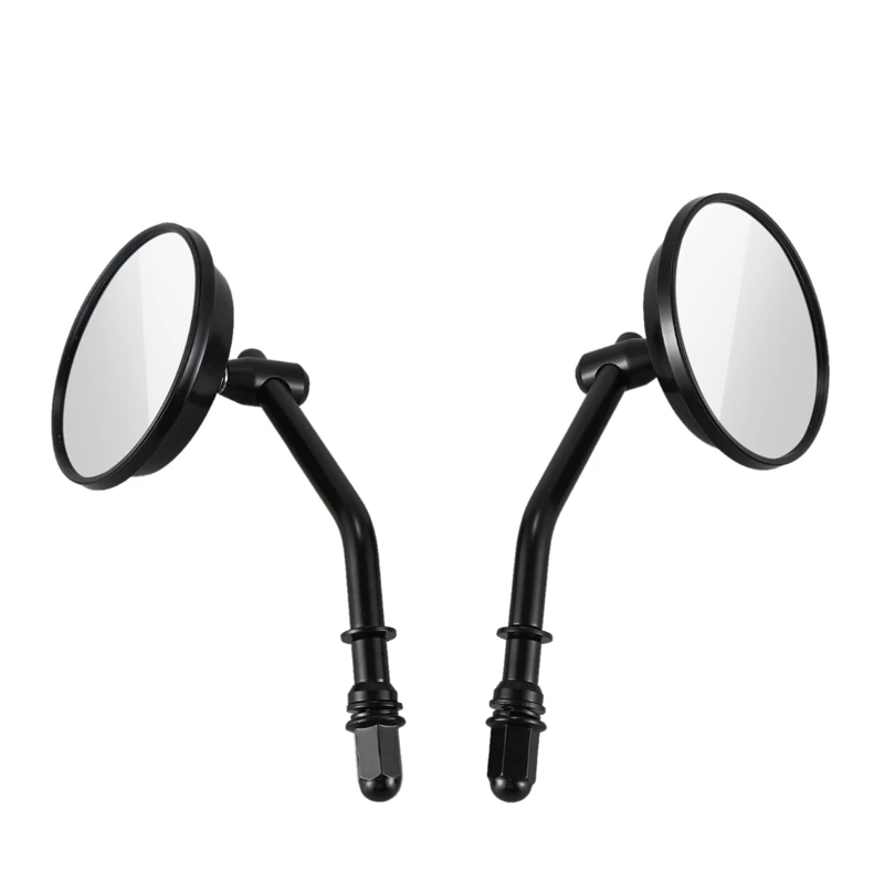 Классическое черное зеркало заднего вида для мотоцикла Ретро круглое