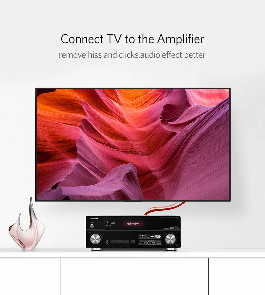 Кабель RCA с разъемами 2RCA и аудиокабель позолоченным разъемом Папа папа для