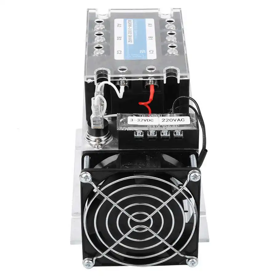 Насыпи твердотельные реле SSR 3-фазы модуль Алюминий сплав 303238-60Z 60A 30-480VAC |