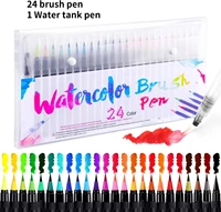 202448 color watercolor markers for drawing felt tip pens set for children water coloring brush pen for lettering art supplies