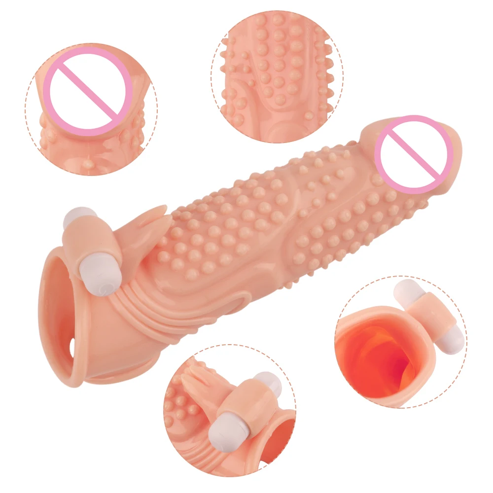 Многоразовый большой пенис фаллоимитатор Man Nuo чехол на член для мужчин