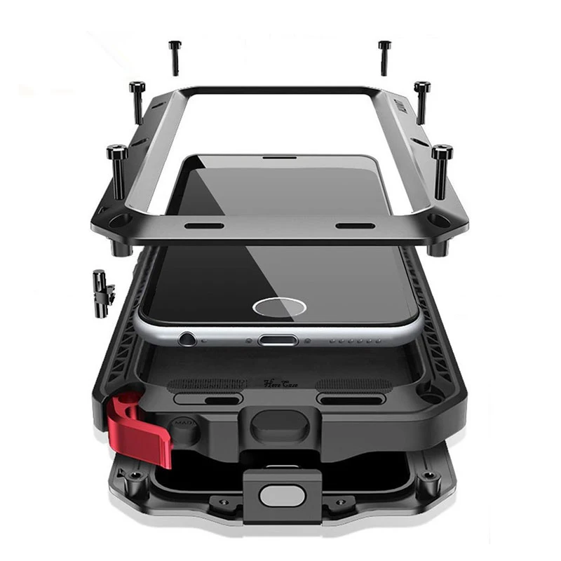 Роскошный ударопрочный водонепроницаемый металлический алюминиевый чехол Doom