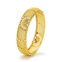 luxury ethiopian 24k bangles dubai gold color bangles for women girls wife bride bangles bracelets jewelry gift can open