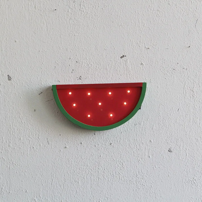 Watermelon Hinnixy привлекательный ночной Светильник для девочек в стиле замка, торта, автомобиля, радуги, детские лампы, детская спальня, домашний декоративный светильник ing - Испускаемый цвет: Watermelon