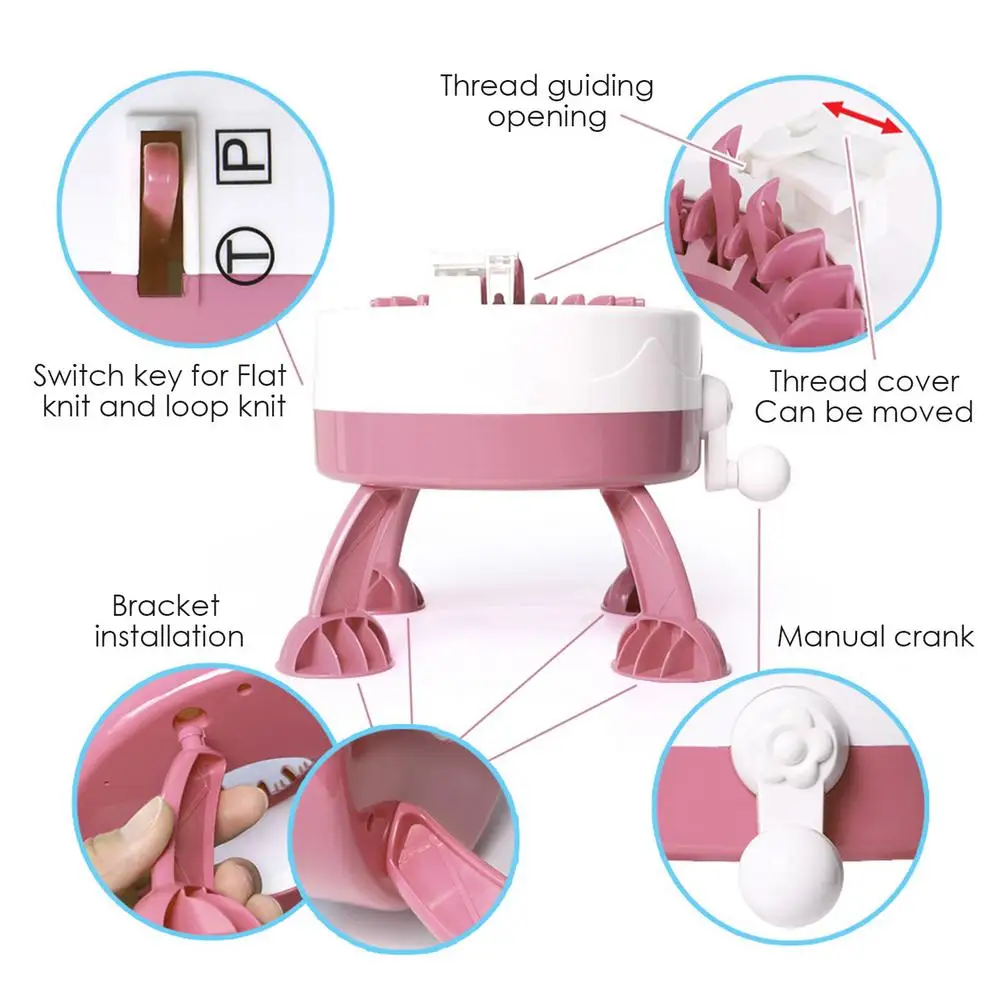 Машинка для вязания шерсти ручной работы 22 спицы цилиндрический шерстяной