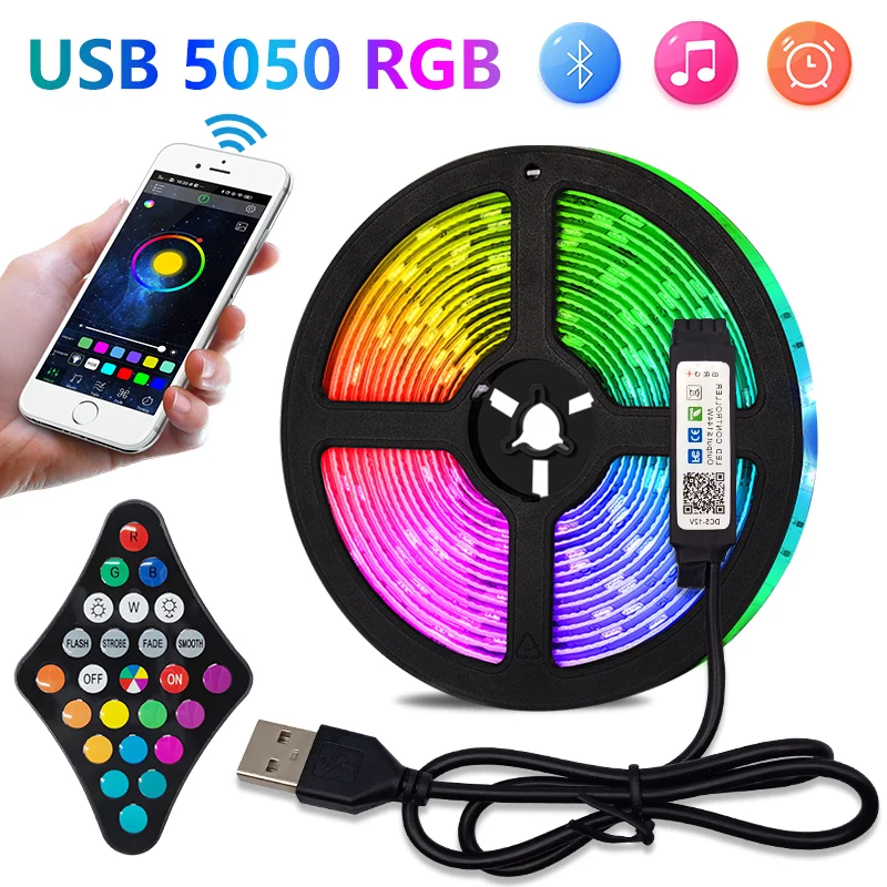 

светодиодная лента USB RGB светидиодная лампа 2 м 5 м 10 м 30 м Светодиодная гибкая ток 5 В/12 В 20 м настольный экран, подсветка лента светодиодный св...