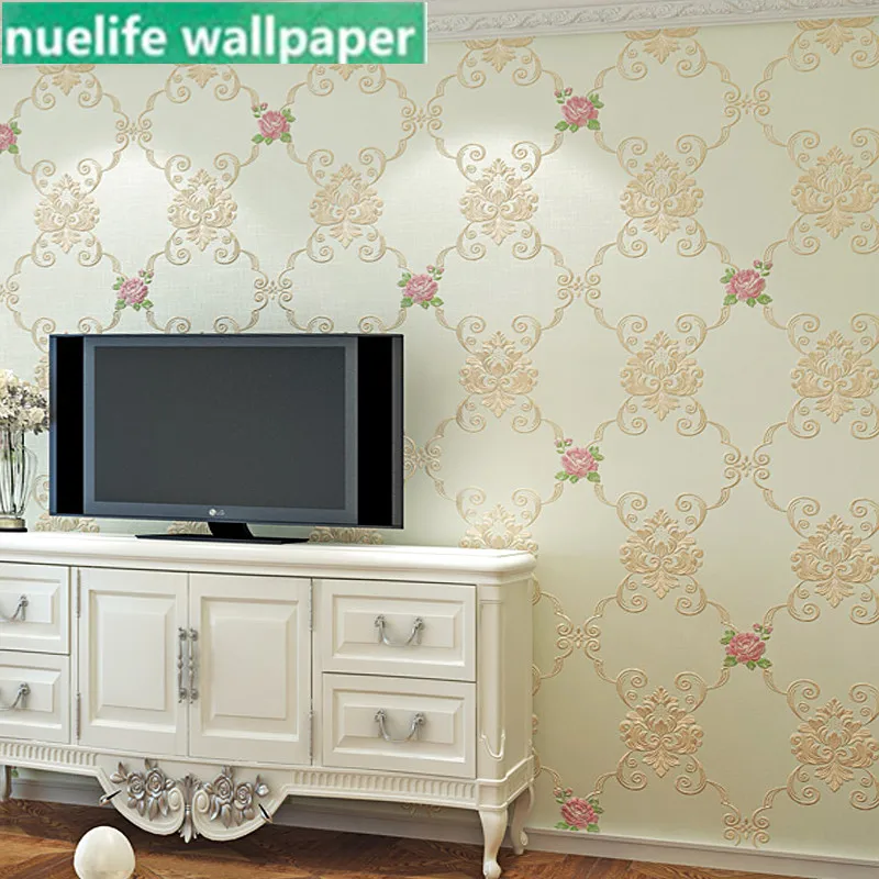 Сельский стиль обои для дома золотые маленькие цветочные свежие цветы