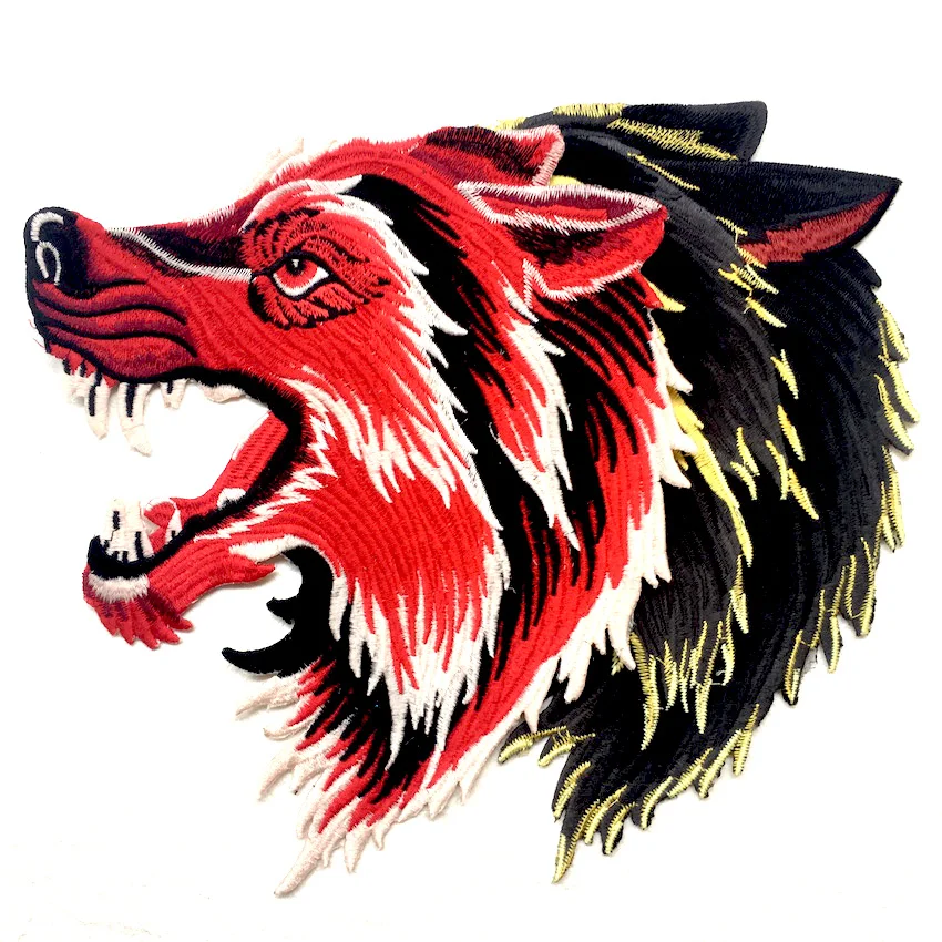 1 шт. водорастворимые крутые аппликации с большим волком аппликация для