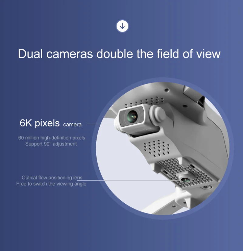 Новинка 2021 Квадрокоптер с двойной камерой 6K HD GPS Wi-Fi широкоугольным FPV-датчиком