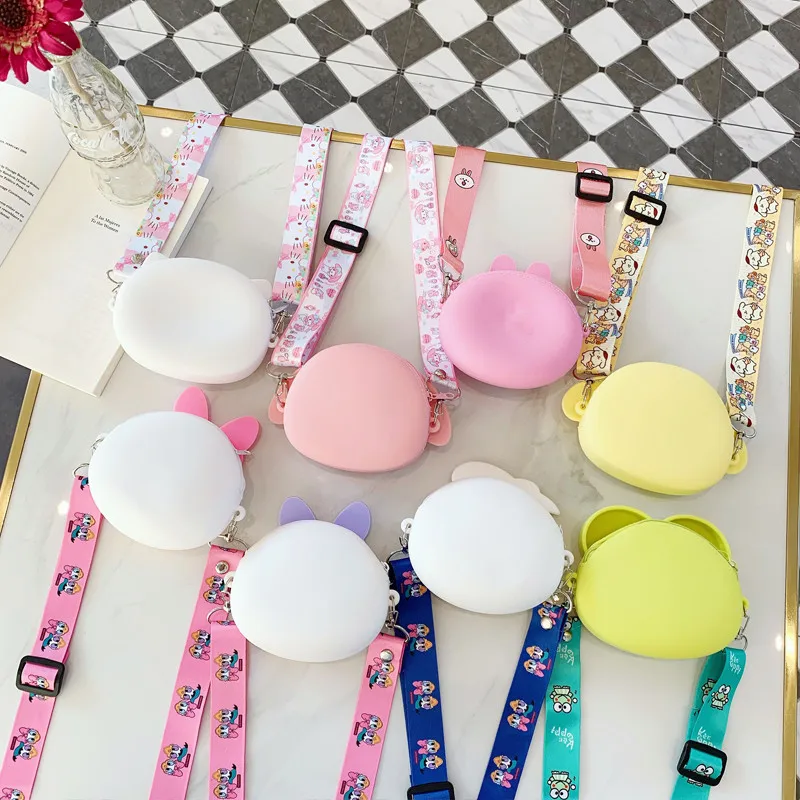 Мини-молния женские сумки на плечо портативная Милая мультяшная Аниме Сумка