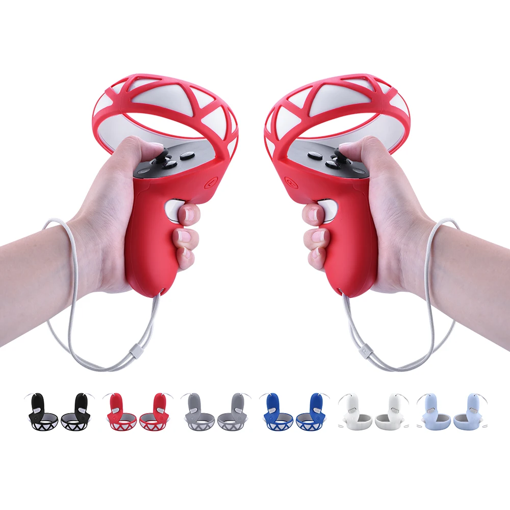 

Силиконовый чехол для Oculus Quest 2 VR, защитный чехол для Oculus Quest 2 VR, сенсорный контроллер, аксессуары для кожи