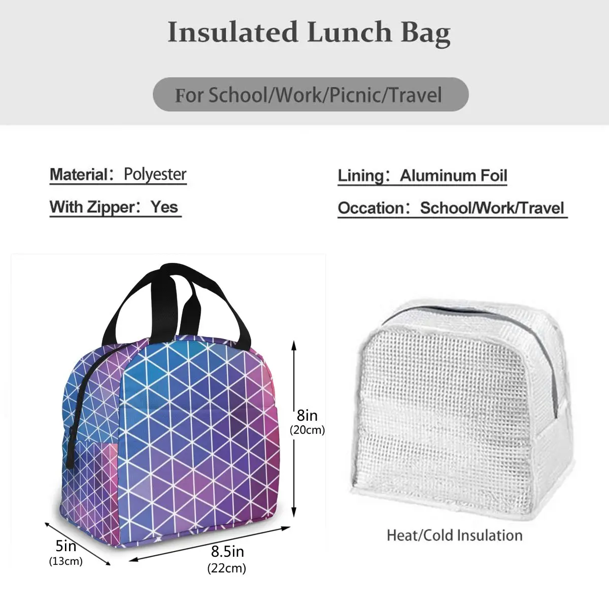 

2020 Portable Thermal Lunch Bag for Women Kids Men Picnic Cooler Boxes Bags Insulated Lunch Bag Tote Flower Lunch Box Bag