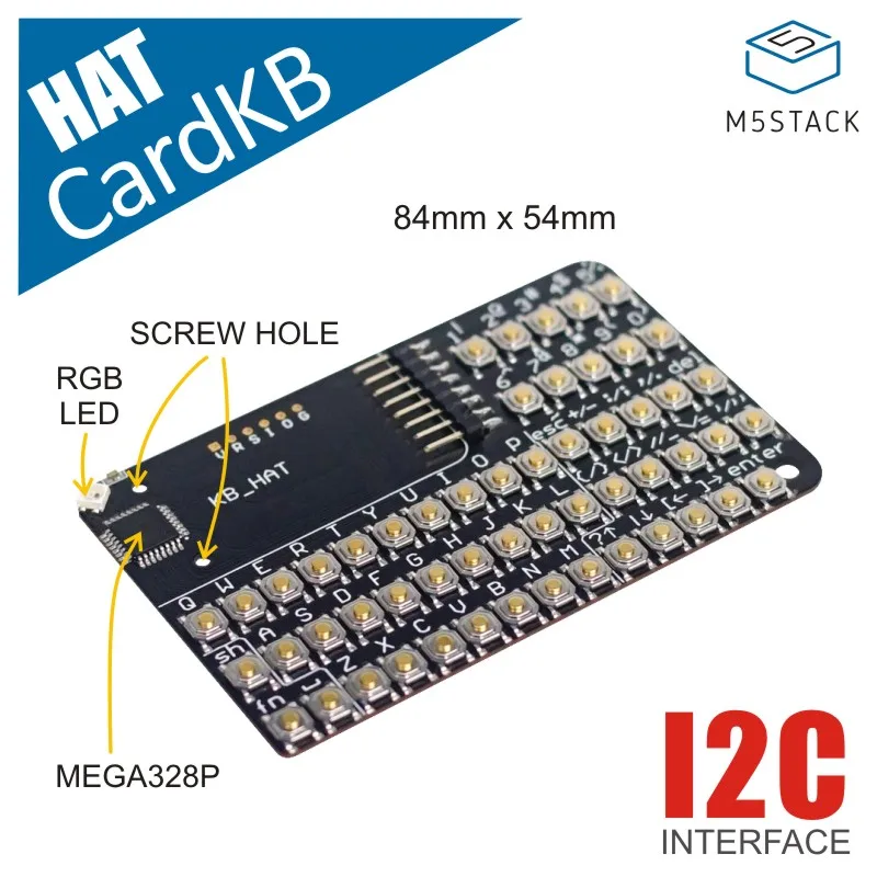 M5Stack официальный cardbb HAT ESP32 мини IoT макетная плата совместимая Hat Мини клавиатура блок грова IEC стержень pyton UIFlow