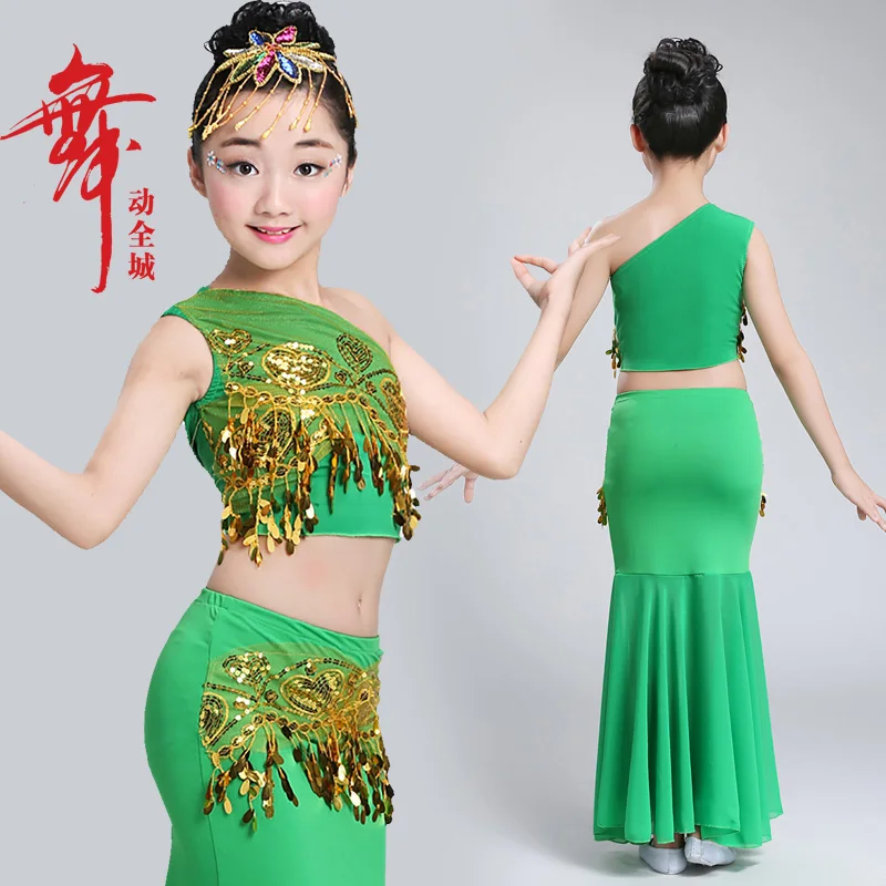 Детский костюм для танца живота детская национальная индийская Одежда танцев