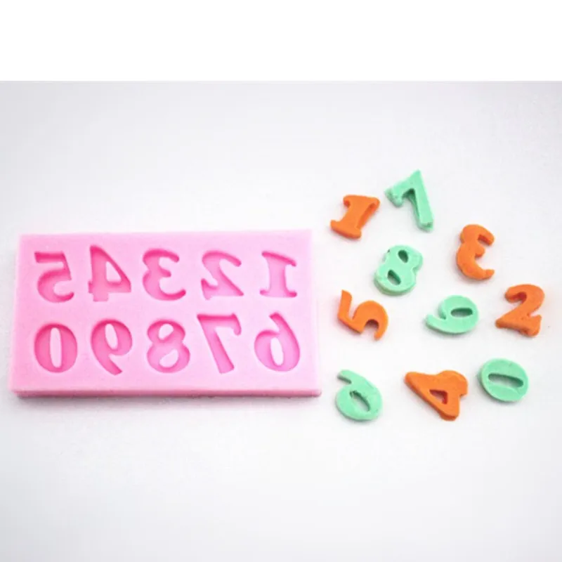 Силиконовая мини форма для помадки шоколада леденца 0 9 дюймов 10 чисел|3d cake