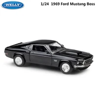 welly 124 scale diecast car high simulation 1967 ford mustang boss429 model car metal alloy toy car for kids gifts collection