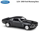 Модель литая автомобиля WELLY 1:24, Модель Ford Mustang Boss429, металлический сплав, игрушечный автомобиль для детей, подарки, Коллекционная модель 1967