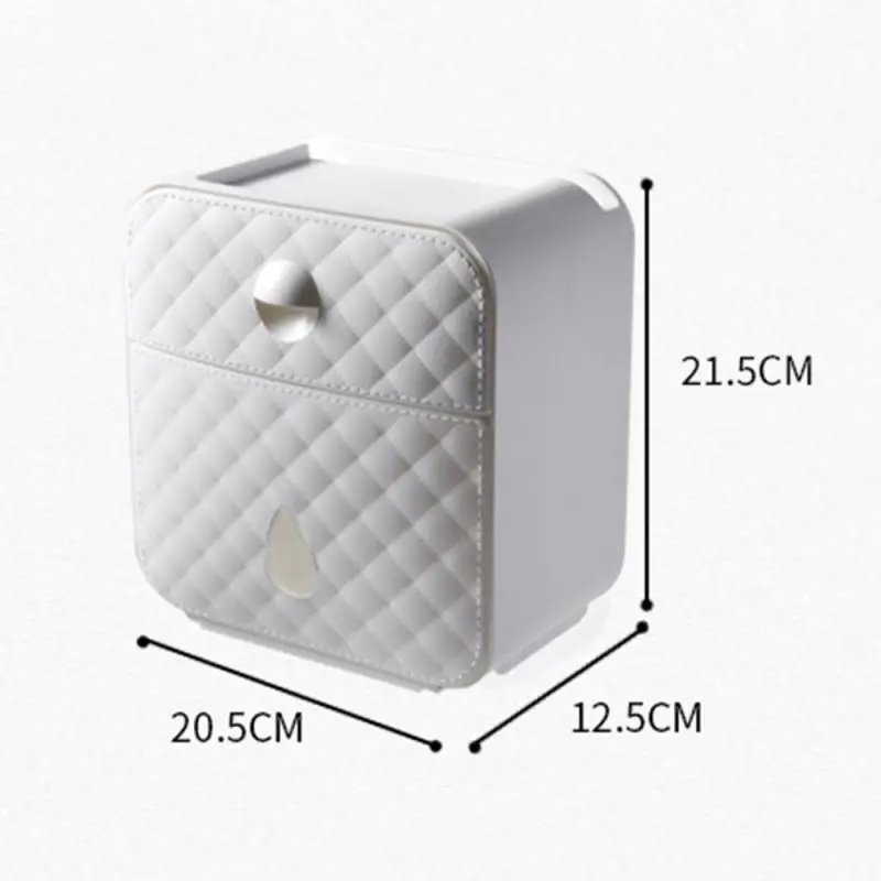 

New Household Waterproof Wall Mounted Toilet Paper Tray Roll Paper Tube Storage Box Tray Tissue Box Shelf Home Bathroom Product