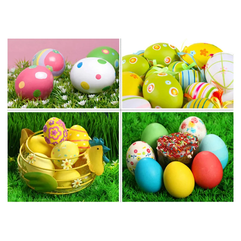 

5 pcs Hatching Egg Hen Poultry Hatch Breeding Simulation Fake Plastic Artificial Eggs DIY Painting Easter Egg Educational Toy