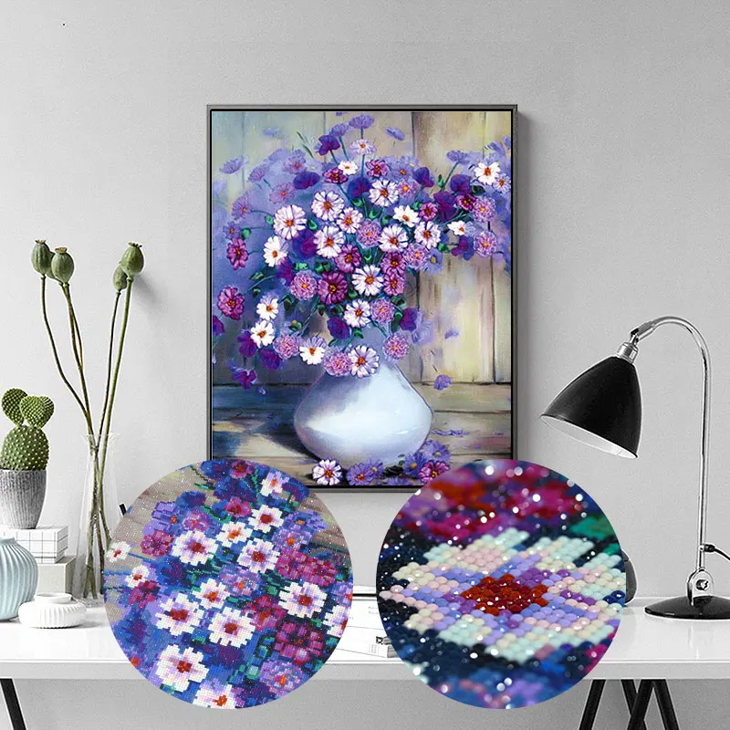 Алмазная 5D картина сделай сам мозаика из цветов в современном стиле вышивка