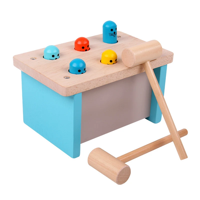 

Children Beat Hamster Toys Kawaii Cute Wooden Toy Reaction Practice Child Kids Family Interactive Games Hammer Hit Game