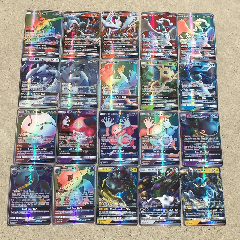300 шт. Волшебная флеш карта Pokemon 300GX английская версия POKEMON без повторов игровая