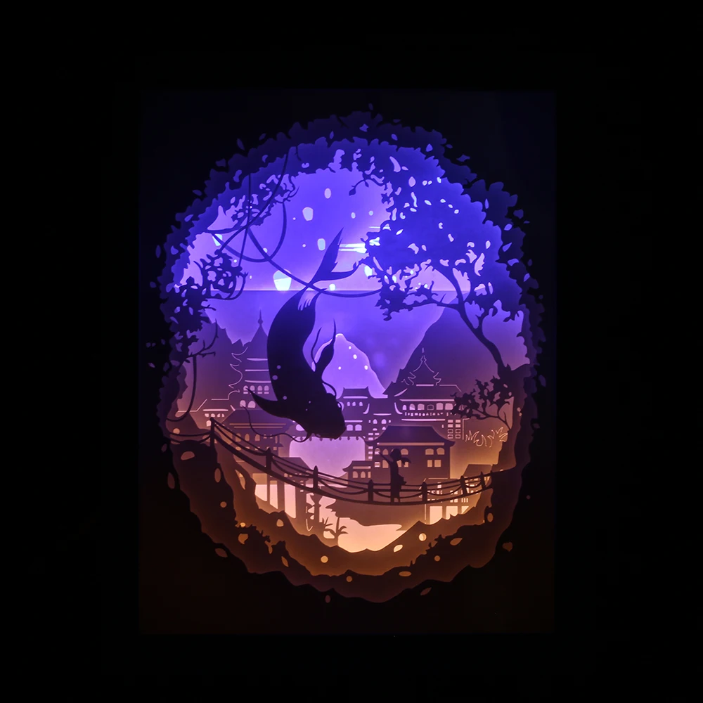 3D бумажный светодиодный фотоальбом с люминесцентной USB зарядкой украшение для