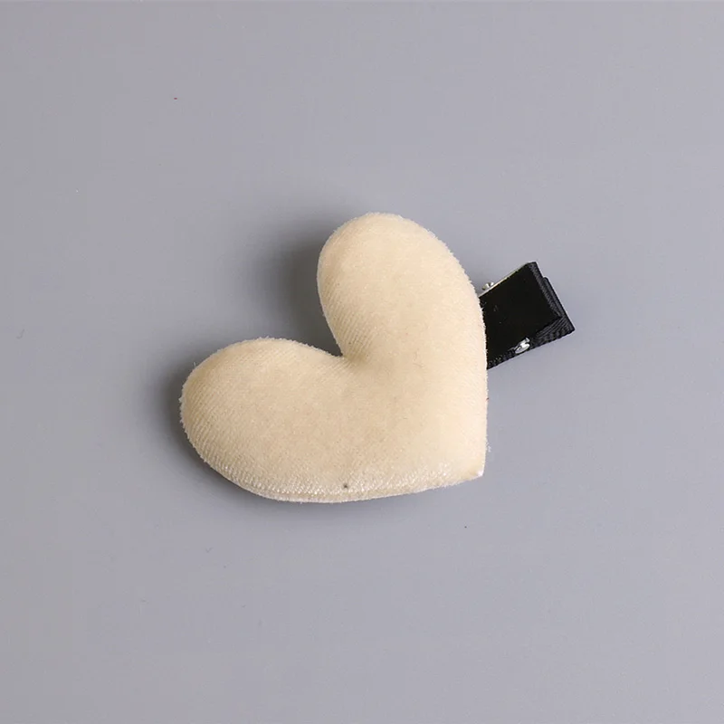 1 шт. бархатные заколки для волос с сердечками маленьких девочек милые корейские