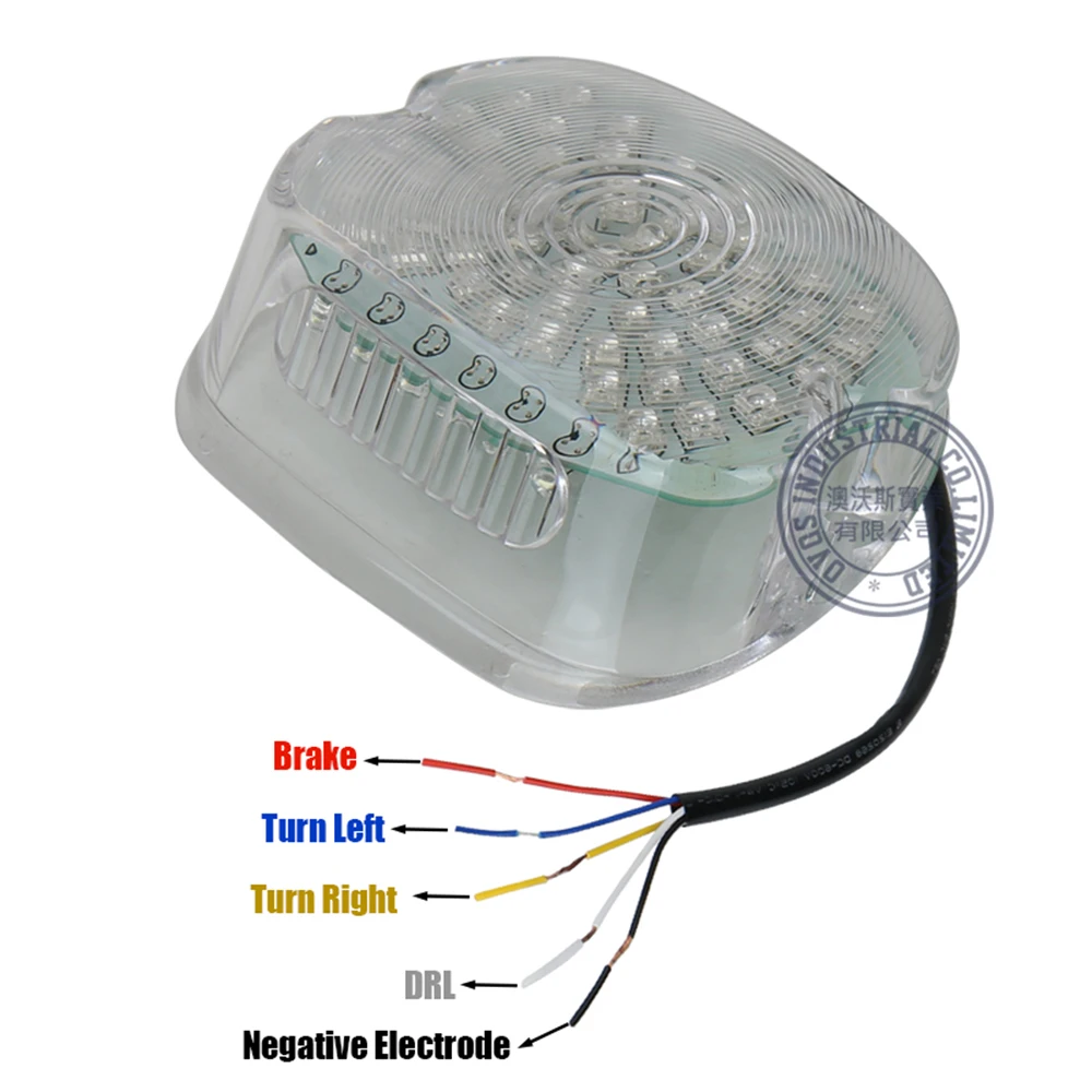 Светодиодная задняя фара Прозрачная с тормозным сигналом поворота для Harley Sportster