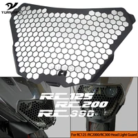 motorcycle headlight protector grille guard cover protection grill for rc125 rc200 rc390 rc 125 200 390 2014 2020 2015 2016 2017