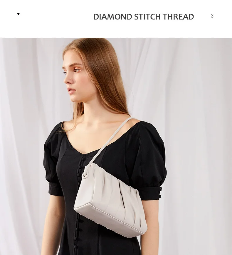 

Bag women 2020 new simple texture soft cowhide bag versatile one-shoulder diagonal bag leather bag