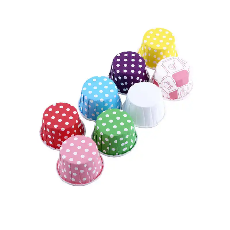

100pcs Paper Cake Cupcake Liner Case Wrapper Muffin Baking Cup for Party Wedding XMAS 8 Colors Paper Baking Liner