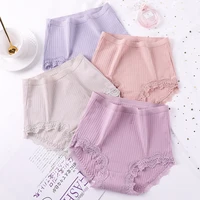 3pcspack plus size panty lace underpants for womans panties high waist cotton pnaty big size xl 2x 3xl 4xl 5xl 6xl