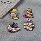 Эмалированные булавки ведьмы в форме колпака Луны сердца детской клетки для шляпы лацкана значок для творчества Хэллоуин ювелирные изделия