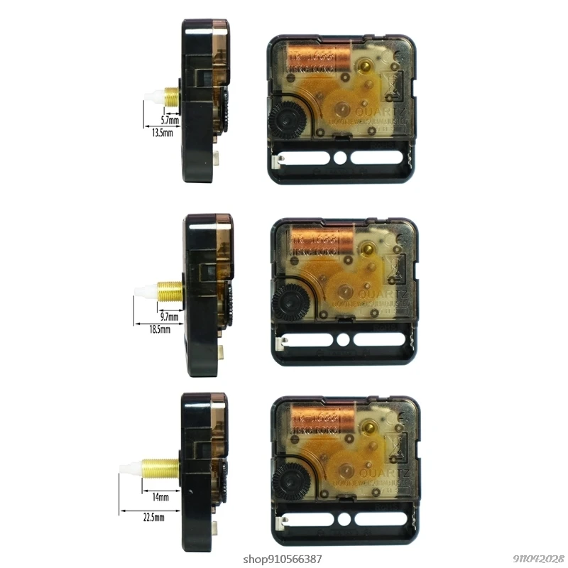 

3Pcs DIY Silent Long Shaft Quartz Clock Movement Mechanism Kit with 6 Different Pairs of Hands Repair Parts Replacement Dropship
