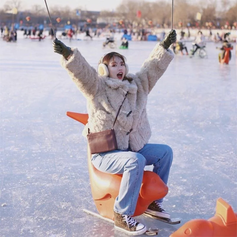 Женское зимнее пальто на пуговицах с роговыми пуговицами винтажное женское