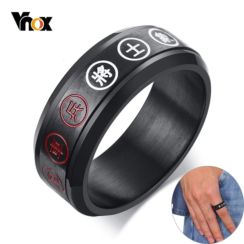 Мужское Шахматное кольцо Vnox из нержавеющей стали|Индивидуальные Кольца| |