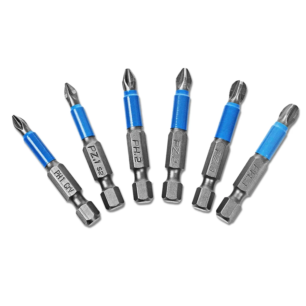 

Anti-slip 50mm Screwdriver Bit Set PH1/PZ1/PH2/PZ2/PH3/PZ3 Drill Crossed Hex 1/4 Inch Portable Impact Hand Tools 12 Pieces